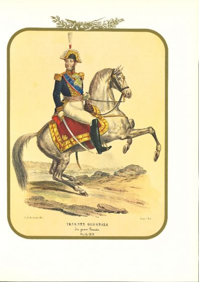 Lieutenant General - Lithograph by Antonio Zezon. Naples 1855.