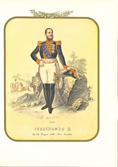 King Ferdinand II - Lithograph by Antonio Zezon 