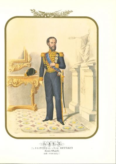Prince Louis Bourbon - Lithograph by Antonio Zezon.