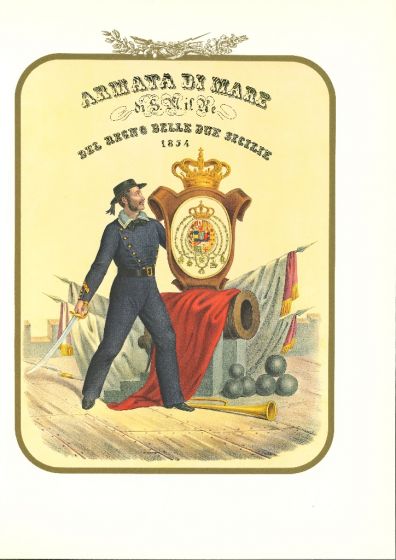 Slogan Army of the Sea - Lithograph by Antonio Zezon.