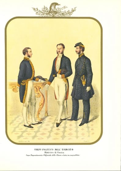 Political Corps of the Army is a lithograph by Antonio Zezon. 