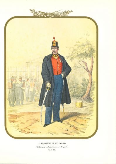 II Swiss Regiment is a lithograph by Antonio Zezon. Naples 1854.