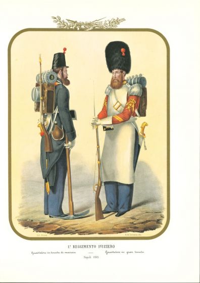 I Swiss Regiment is a lithograph by Antonio Zezon. Naples 1853