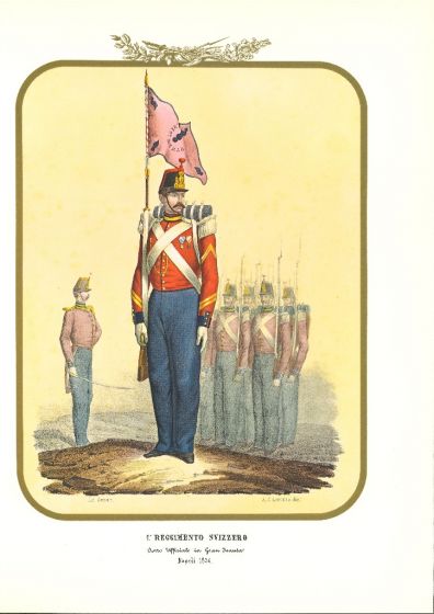 Army I Swiss Regiment is a lithograph by Antonio Zezon. Naples 1854