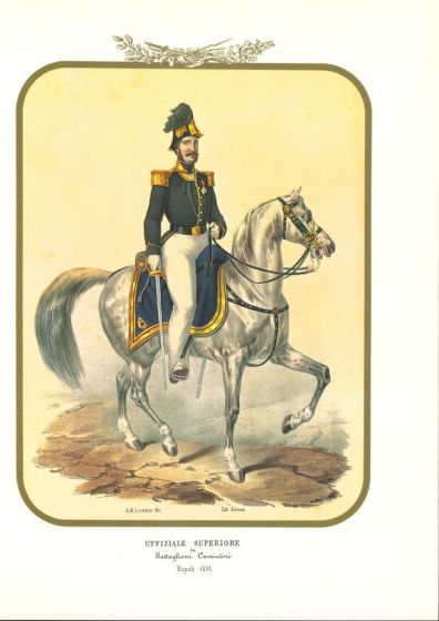 Senior Officer is a lithograph by Antonio Zezon. Naples 1853.