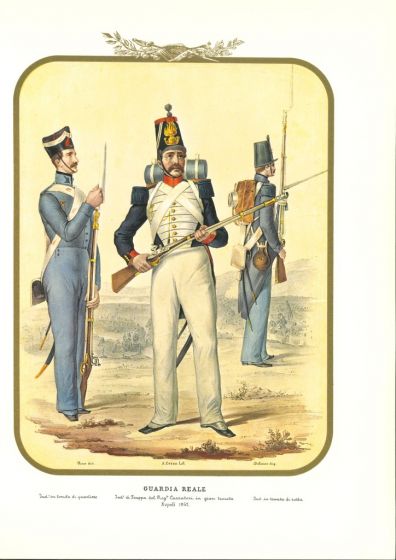 Real Guard is a lithograph by Antonio Zezon. Naples 1852.