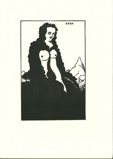 Erda by Aubrey Vincent Beardsley.- Modern Artwork