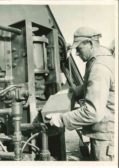 New Earth-Cement Block - American Vintage Photograph