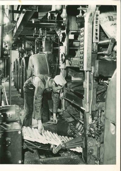 Modern Newspaper Plant - American Vintage Photograph