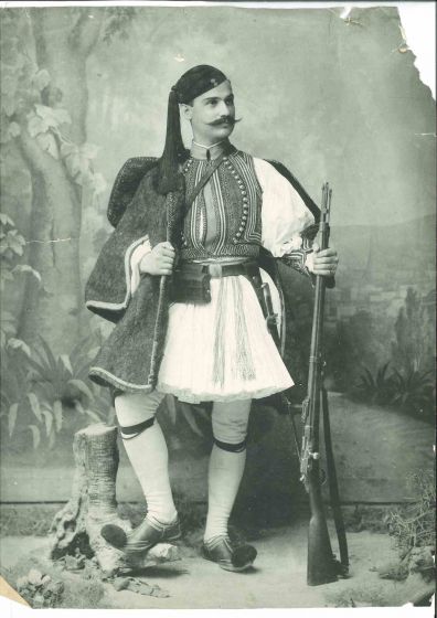The Old Days - A Greek Soldier in Traditional Costume