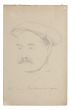 "Portrait"  is an original drawing in pencil on ivory-colored paper glued on ivory-colored cardboard, signed, on the back of the drawing, by Bernard Millerent.