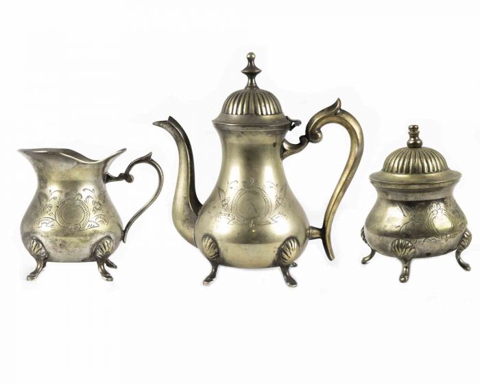 Vintage Brass Tea Set - Decorative Objects