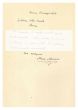 Letter from Mino Maccari to Countess Pecci Blunt - Original Manuscripts
