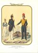 First Royal Navy Regiment - Lithograph by Antonio Zezon. Naples 1855.