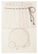 "Lamp"  is an original china ink and watercolor drawing on ivory-colorated paper by Anonymous Artist of XIX Century.