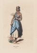 "Donna di Bournou" is an original lithograph on ivory-colorated paper by Anonymous Artist of XIX Century.