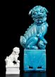 Set of Two Glazed Porcelain Buddhist Lions - Design