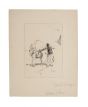 "The Water Carrier"  is an original black China ink drawing on ivory-colored paper  by Anonymous Artist of XX Century.