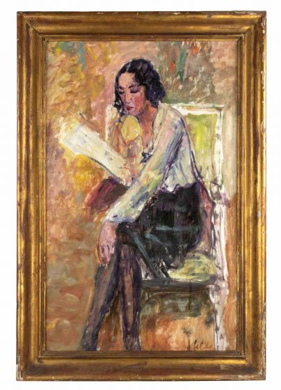 Portrait of Woman While Reading