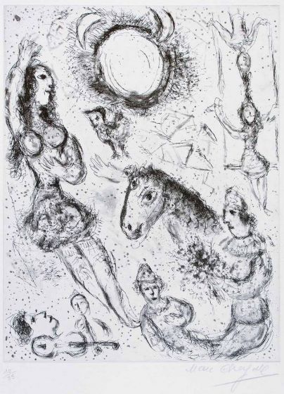 Les Danseurs à la Lune by Marc Chagall - Modern Art