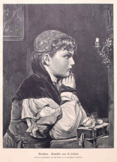 Woman is an original zincography on paper realized by D'Apres U. Seifert, in 1905.