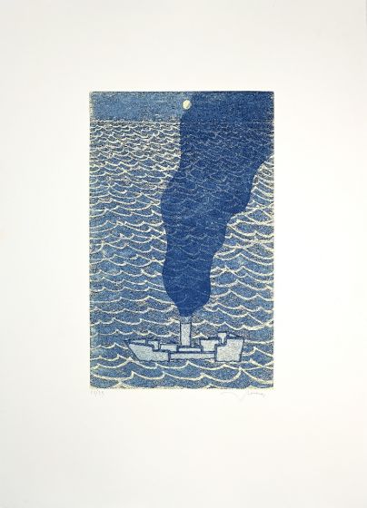 Ship smoke by Francesco Casorati- Contemporary Art