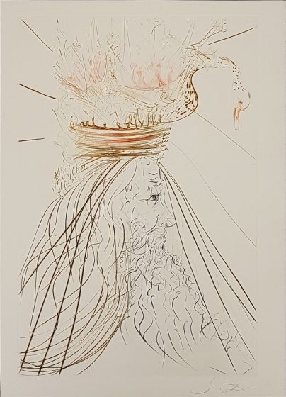 Le Roi Marc, from "Tristan et Iseult", by Salvador Dalì, original print