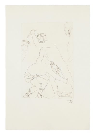 Oedipus King Battle by Giacomo Manzù - Contemporary Artwork
