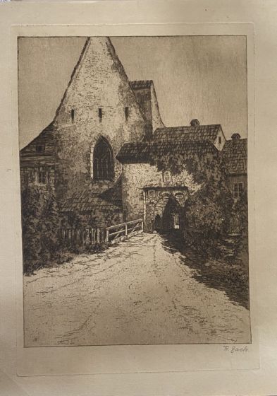 Country House is a splendid print in etching technique engraved by the Fr. Zach, perhaps an Austrian Artist, around the early 1900s.