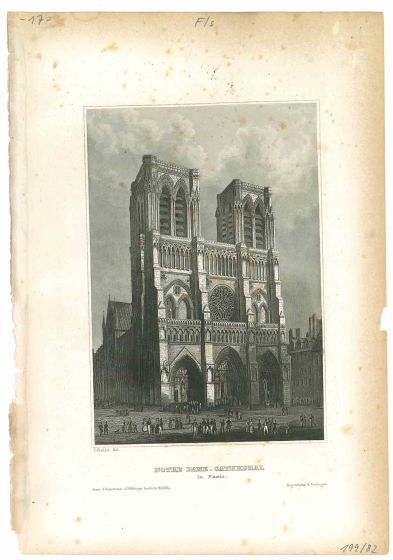 Ancient View of Notre Dame in Paris