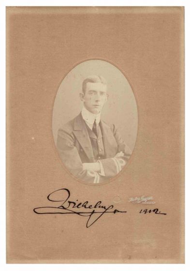 Photographic Portrait and Signature of Wilhelm of Sweden