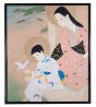Woman With Child And Bird
