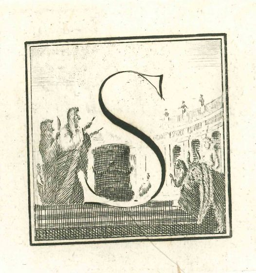 Capital letter for the Antiquities of Herculaneum Exposed