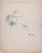 Drawing of a Woman by Dreyfus Stein - Modern Artwork 