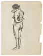 "Nude  Studies" is an original drawing in tempera on paper, realized by an Anonymous Artist of the XX Century . 