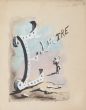 "Surrealist Composition"  1937's is an original drawing in mixed media on paper, realized by Anonymous Artist of the XX Century. 
