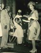 Queen Elizabeth II and Prince Philip Looking at Boa - Vintage Photograph  