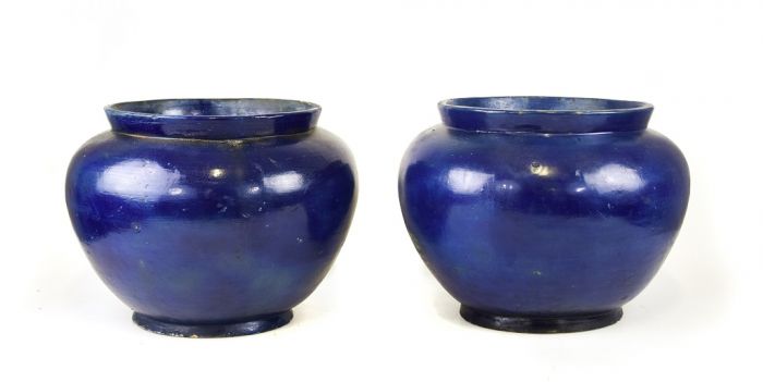 Couple of Blue Vases by Anonymous - Decorative Object