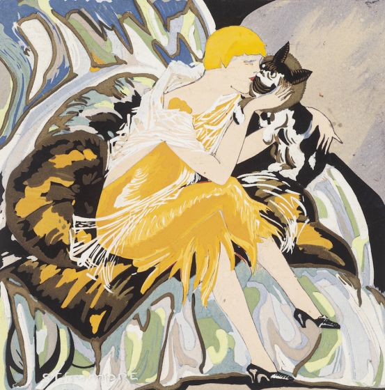 Women with Cat