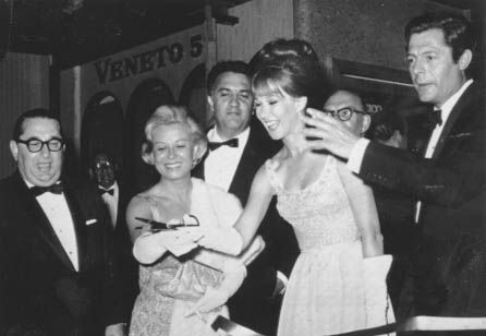 Federico Fellini, Giulietta Masina and Marcello Mastroianni - SOLD