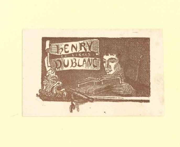 Ex Libris Henry Du Blanc