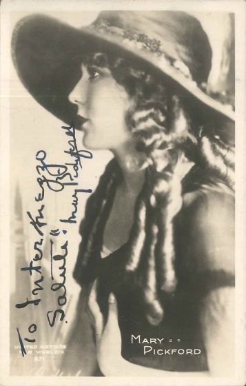 Pickford's Autograph by Mary Pickford - Modern Art Manuscript