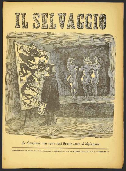 "Il Selvaggio no.7-8- 1935", Illustrated by Mino Maccari- Art Magazine