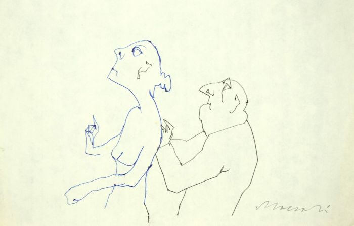 From The Doctor is an original modern artwork realized the 1980s by the Italian artist Mino Maccari (Siena, 1898 - Rome, 1989).