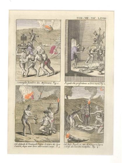 Funeral Ceremonies among the Mexicans and Venezuelans by Gianfrancesco Pivati - Old Master Artwork