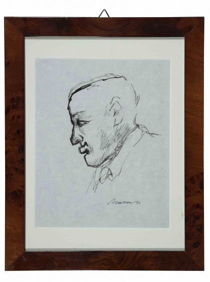 Mino Maccari - Portrait of Giorgio Morandi - Modern Art