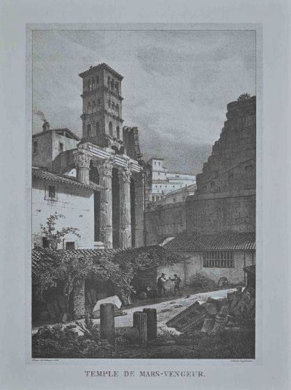 Roman Temple - Set of 6 Vintage Offset Prints After G. Engelmann