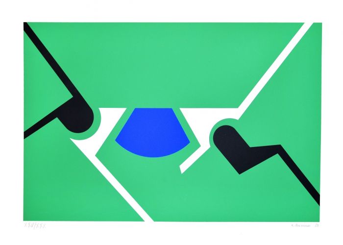 Green Shapes by Renato Barisani - Contemporary Artwork