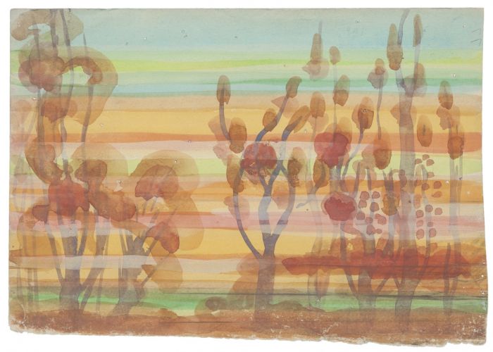"Desextraction" is an original drawing in tempera and watercolor on paper, realized by Jean Delpech (1916-1988). 