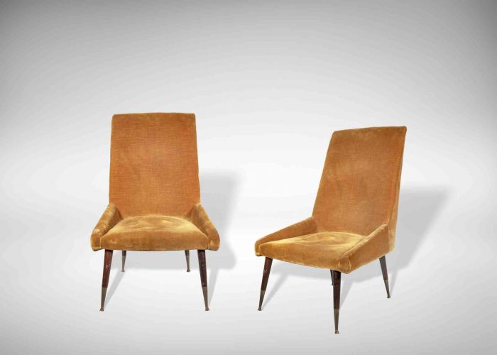 Pair of Vitange Armchairs Italian Production - Mid-20th Century